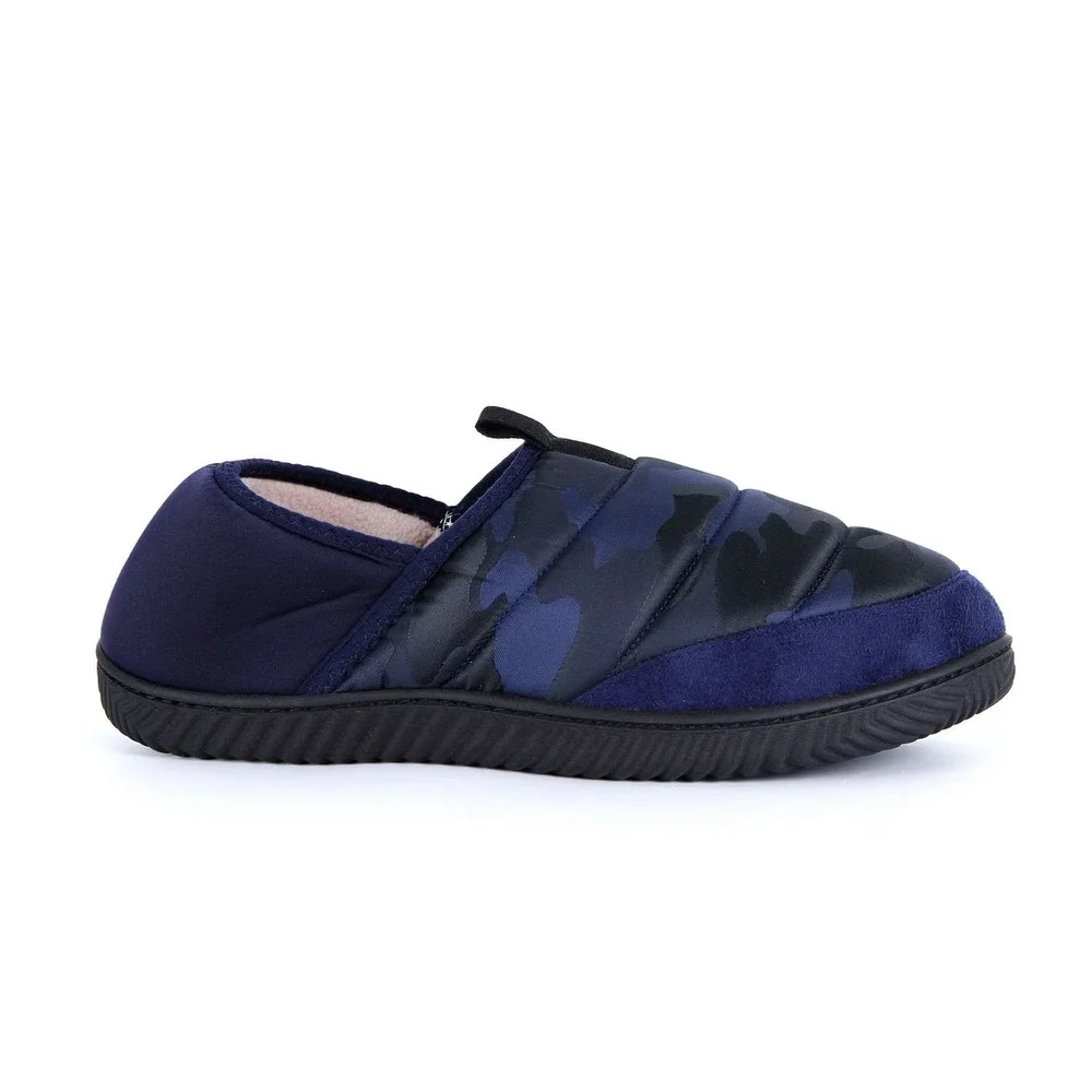 Isotoner Mens Classic Comfort Slipper Navy Camo XL 11-12 Memory Foam